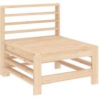 Berkfield Home Beautiful Garden Middle Sofas 2 pcs Solid Wood Pine in Natural