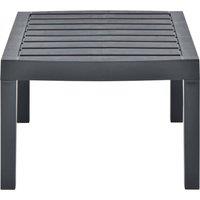 Berkfield Home Garden Table Anthracite 78x55x38 cm Plastic in Charcoal | Size: 78 x 55 x 38 cm