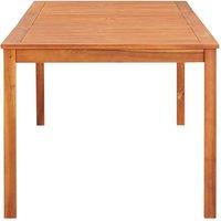 Berkfield Home Garden Table 215x90x74 cm Solid Acacia Wood in Brown | Size: 215 x 90 x 74 cm