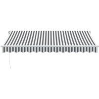 Berkfield Home Manual Retractable Awning Anthracite&White 350x250 cm