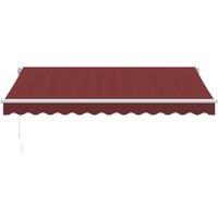 Berkfield Home Manual Retractable Awning Burgundy 350x250 cm