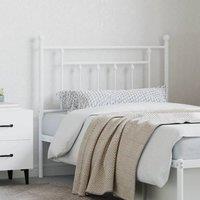 Berkfield Home Metal Headboard White 90 cm