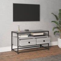 Berkfield Home TV Cabinet Grey Sonoma 80x35x45 cm Engineered Wood | Size: 80 x 35 x 45 cm