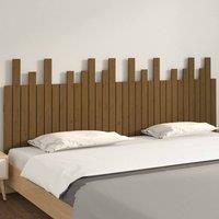 Berkfield Home Wall Headboard Honey Brown 204x3x80 cm Solid Wood Pine | Size: 204 x 3 x 80 cm
