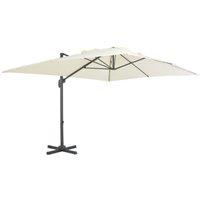 Berkfield Home Cantilever Umbrella with Aluminium Pole 400x300 cm Sand in Beige