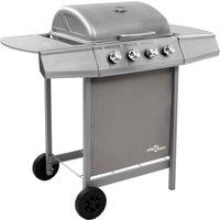 Berkfield Home Gas BBQ Grill with 4 Burners Silver (FR/BE/IT/UK/NL only)