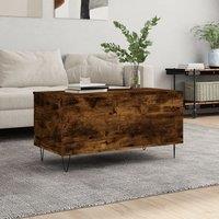 Berkfield Home Coffee Table Smoked Oak 90x44.5x45 cm Engineered Wood in Brown