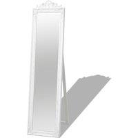 Berkfield Home Free-Standing Mirror Baroque Style 160x40 cm White
