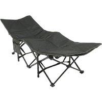 Levede Camping Cot Heavy Duty Travel Folding Camping Bed Mattress Portable in Black | Size: Single
