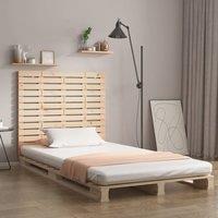 Berkfield Home Wall Headboard 126x3x91.5 cm Solid Wood Pine in Brown