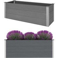 Berkfield Home Garden Raised Bed WPC 150x50x54 cm Grey | Size: 150 x 50 x 54 cm