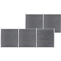 Berkfield Home Garden Fence WPC 872x186 cm Grey