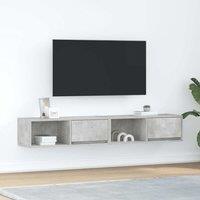 Berkfield Home TV Cabinets 2 pcs Concrete Grey 80x31x25.5 cm Engineered Wood