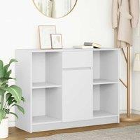 Berkfield Home Sideboard with Drawer White 101x35x76 cm Engineered Wood | Size: 101 x 35 x 76 cm