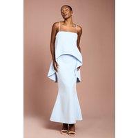 Coast Women's Strappy Cape Detail Midi Dress in Blue | Size: 14