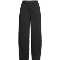 Lands' End Women's Barrel Leg Cropped Chinos in Black | Size: 10