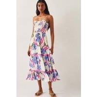 Monsoon Women's Fiona Floral Bandeau Midi Dress Ivory | Size: XL