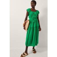 Monsoon Women's Isabela Square Neck Midi Dress Green | Size: Small