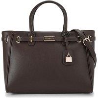 Carvela Women's 'Violet Belted Tote' Bag in Dark Brown