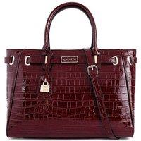 Carvela Women's 'Violet Belted Tote' Bag in Dark Red