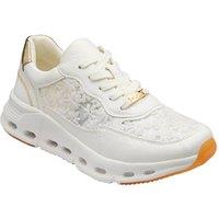 Lotus Women's White 'Flossie' Lace-Up Trainers | Size: 5