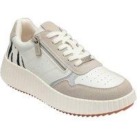 Lotus Women's 'Paige' Zip-Up Trainers in White | Size: 6