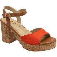 Ravel Women's 'Hauxley' Microfibre Block-Heel Sandals in Orange | Size: 8