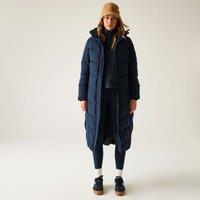 Regatta Women's Eloria Longline Hooded Insulating Quilted Jacket in Navy | Size: 14
