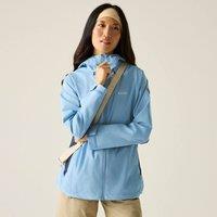 Regatta Women's Frina Panelled Hooded Walking Waterproof Jacket in Pale Blue | Size: 8