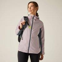 Regatta Women's Frina Panelled Hooded Walking Waterproof Jacket in Pale Lilac | Size: 18