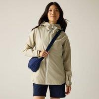 Regatta Women's Frina Panelled Hooded Walking Waterproof Jacket in Cream | Size: 14
