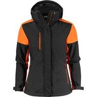 Printer Women's Padded Soft Shell Jacket in Black | Size: Large