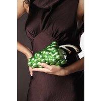 Where's That From Women's 'Jazz' Grape Resin Clutch with Gold-Tone Accents in Green
