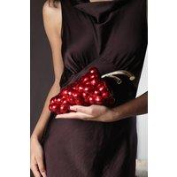 Where's That From Women's 'Jazz' Grape Resin Clutch with Gold-Tone Accents in Maroon