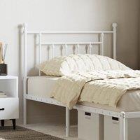 Berkfield Home Metal Headboard White 90 cm