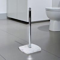Showerdrape Octavia White Marble & Chrome Spare Toilet Roll Holder