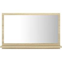 Berkfield Home Bathroom Mirror Sonoma Oak 60x10.5x37 cm Engineered Wood in Light Brown