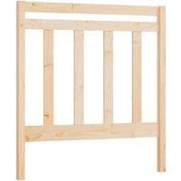 Berkfield Home Bed Headboard 95x4x100 cm Solid Wood Pine in Light Tan | Size: 95 x 4 x 100 cm