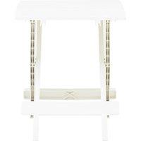 Berkfield Home Folding Garden Table White 45x43x50 cm Plastic | Size: 45 x 43 x 50 cm