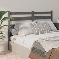 Berkfield Home Bed Headboard Grey 166x4x100 cm Solid Wood Pine | Size: 166 x 4 x 100 cm