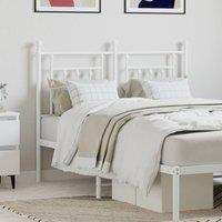 Berkfield Home Metal Headboard White 120 cm
