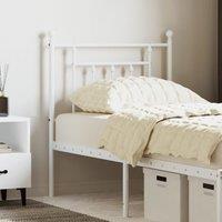 Berkfield Home Metal Headboard White 75 cm