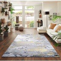 Desire Rugs Onyx Modern Abstract Area Rug - Stylish Sprayed Design for Elegant Interiors in Gold | Size: 120 cm x 170 cm