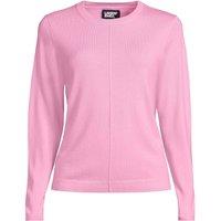 Lands' End Women's Merino Crew Neck Jumper in Pale Pink | Size: 14-16