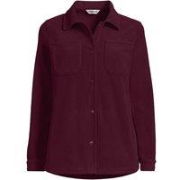 Lands' End Women's Anyweather Fleece Overshirt in Burgundy | Size: 10-12