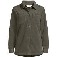Lands' End Women's Anyweather Fleece Overshirt in Dark Green | Size: 16-18