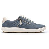 Clarks Women's Nalle Zen Blue Nubuck Trainers | Size: 3-Standard Fit