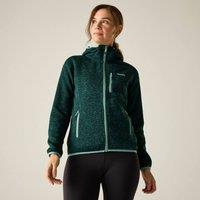 Regatta Women's Newhill Hooded Full Zip Hiking Fleece in Dark Green | Size: 12