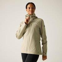 Regatta Women's Oklarna Hooded Walking Waterproof Jacket in Beige | Size: 14
