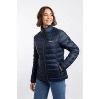 Weird Fish Women's Travellia Lightweight Showerproof Padded Jacket in Navy | Size: 16